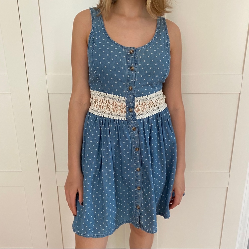 Urban Outfitters Pins & Needles Denim Lace Dress!